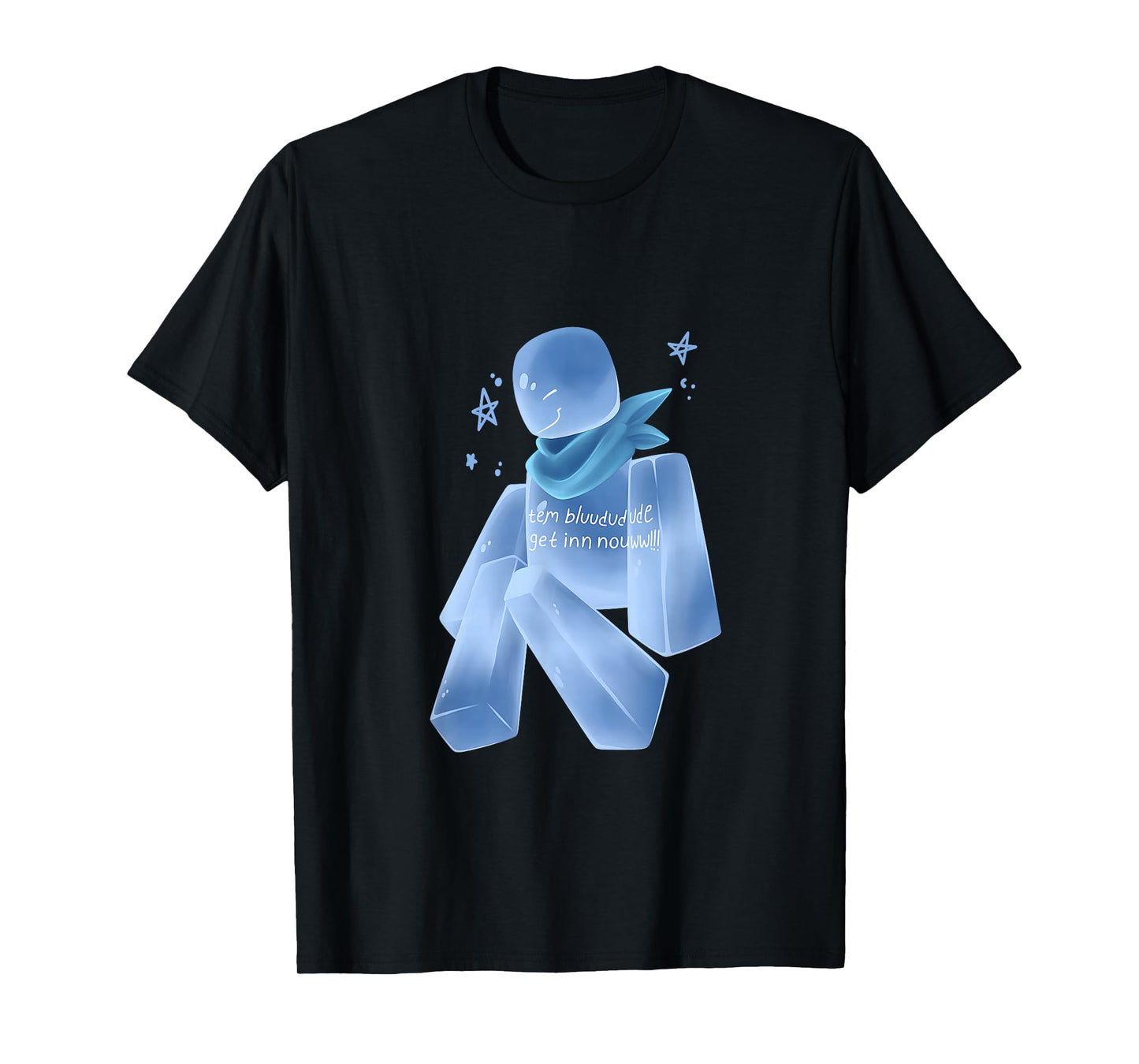 Bluudud Bluudude Blue Dude Character Team Lox Video Game T-Shirt