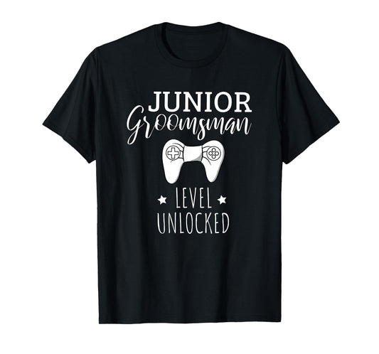 Cute Junior Groomsman Gaming Wedding Party Jr Boys Gift T-Shirt