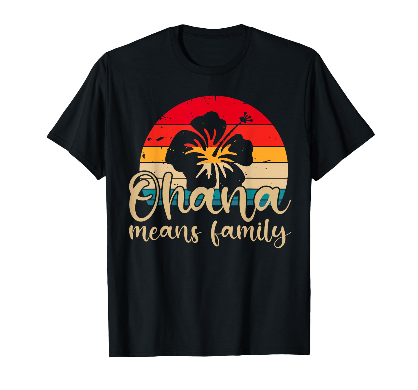 Women Hawaiian Ohana Means Family Summer Beach Aloha T-Shirt