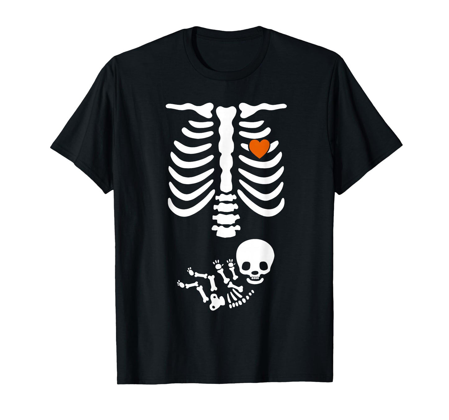 Beer Belly & Baby Skeleton Pregnancy Couples Halloween Mom T-Shirt
