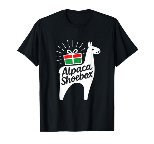 Alpaca Shoebox Christmas Child Giving T-Shirt