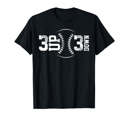 3 UP 3 Down Baseball T-Shirt