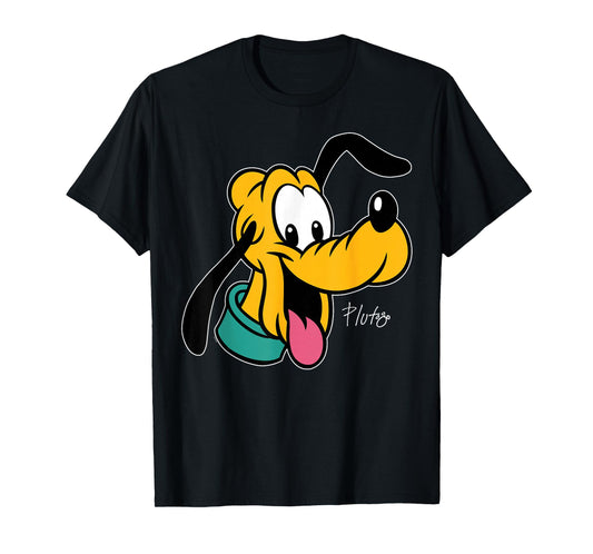 Disney Pluto Big Face Retro Character Trip Matching T-Shirt