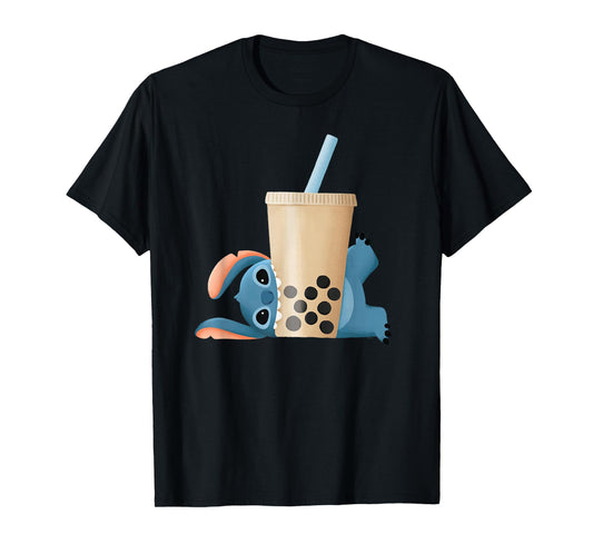 Disney Lilo & Stitch AANHPI AAPI Stitch's Boba Bubble Tea T-Shirt