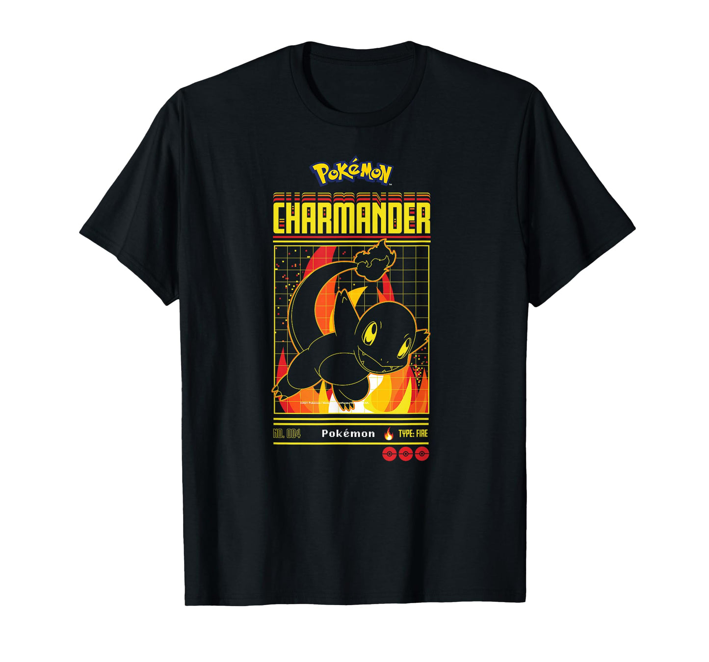 Pokémon - Charmander Retro Gamer T-Shirt