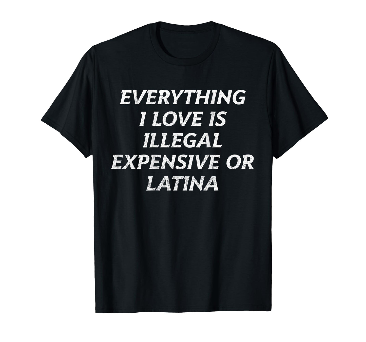 Everything I Love Is Illegal Expensive Or Latina (on back) T-Shirt