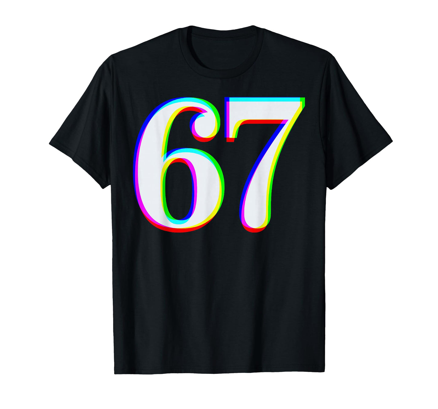 Funny Six Seven 67 Meme Gen Alpha Slang Brainrot Girl Boy T-Shirt