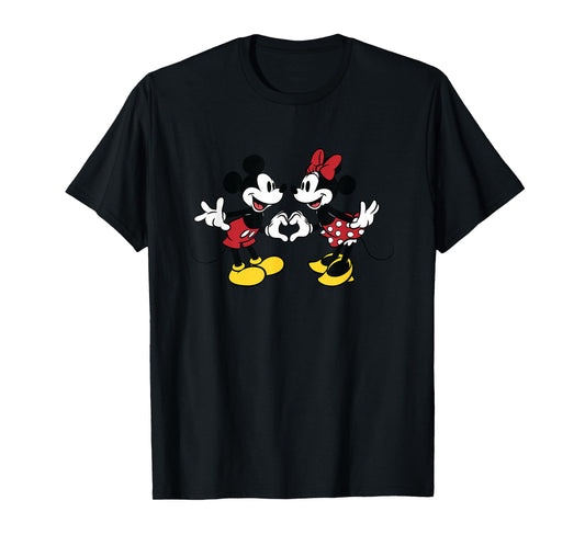 Disney Mickey And Friends Valentine's Mickey & Minnie Heart T-Shirt