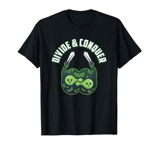 Divide And Conquer Gaming Cells Biology Science Biologist T-Shirt