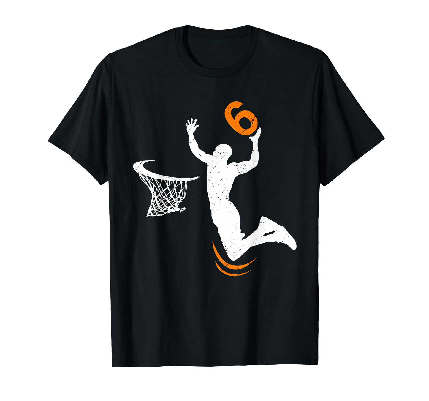 6 Year Old Basketball Dunk 6th Birthday Party Boys T-Shirt