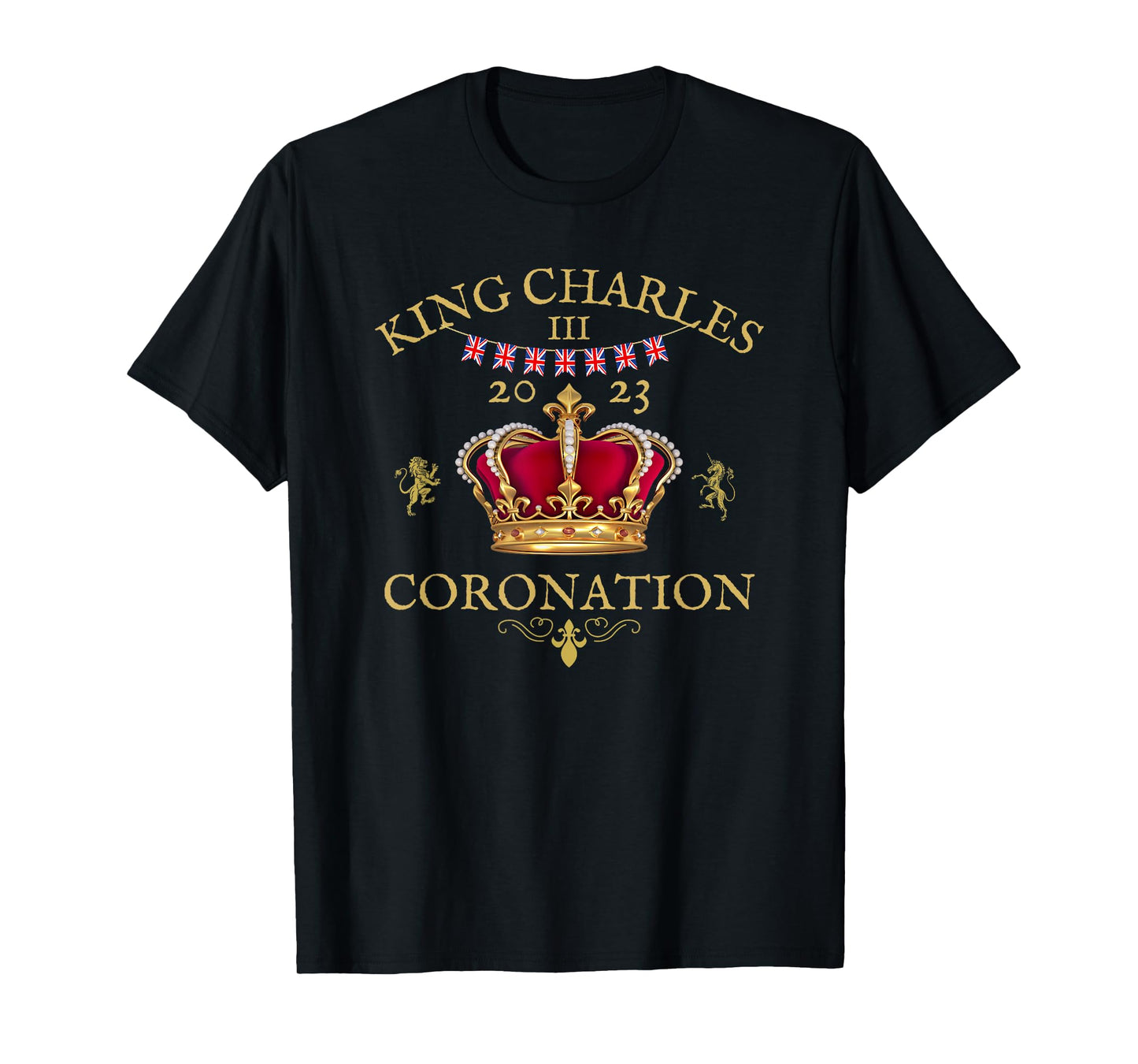 KING CHARLES III, ROYAL CORONATION 2023, BRITISH BUNTING T-Shirt