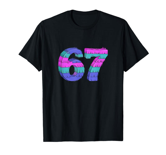 67 Pinata Rizz Meme Funny Six Seven Gen Alpha Slang 6 7 T-Shirt