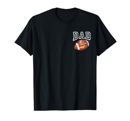 Dad of The 1 Year Old Football 1st Year Down Birthday Party T-Shirt