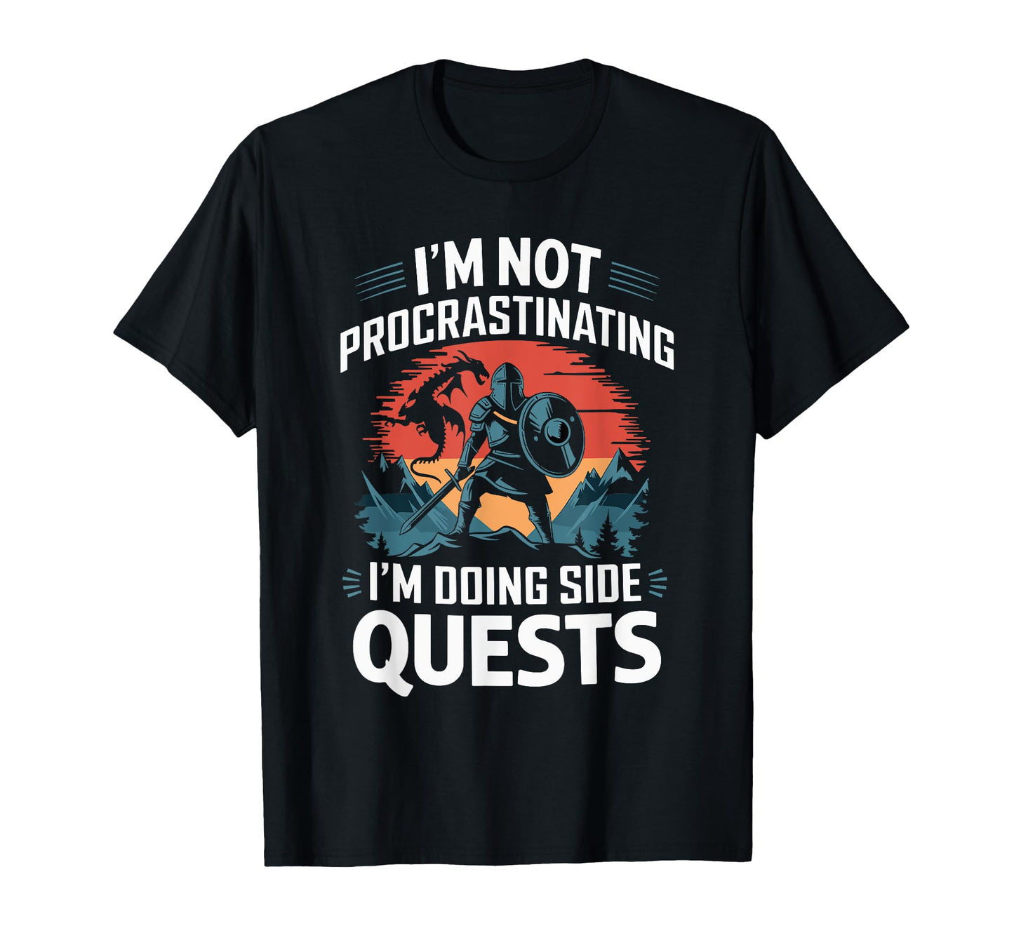I'm Not Procrastinating Funny Side Quests Gamer T-Shirt
