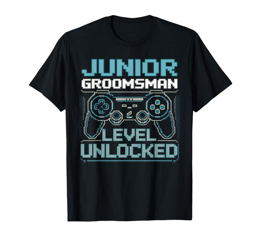 Cute Junior Groomsman Gaming Wedding Party Jr Boys T-Shirt