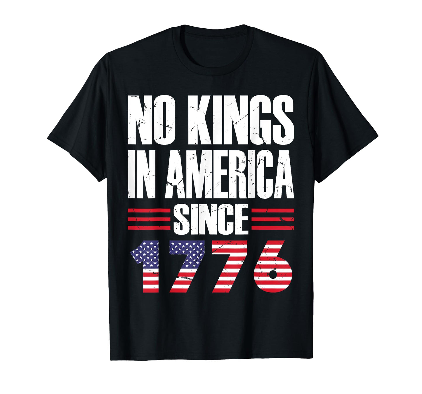 No Kings in America Vintage Patriotic tee Independence day T-Shirt