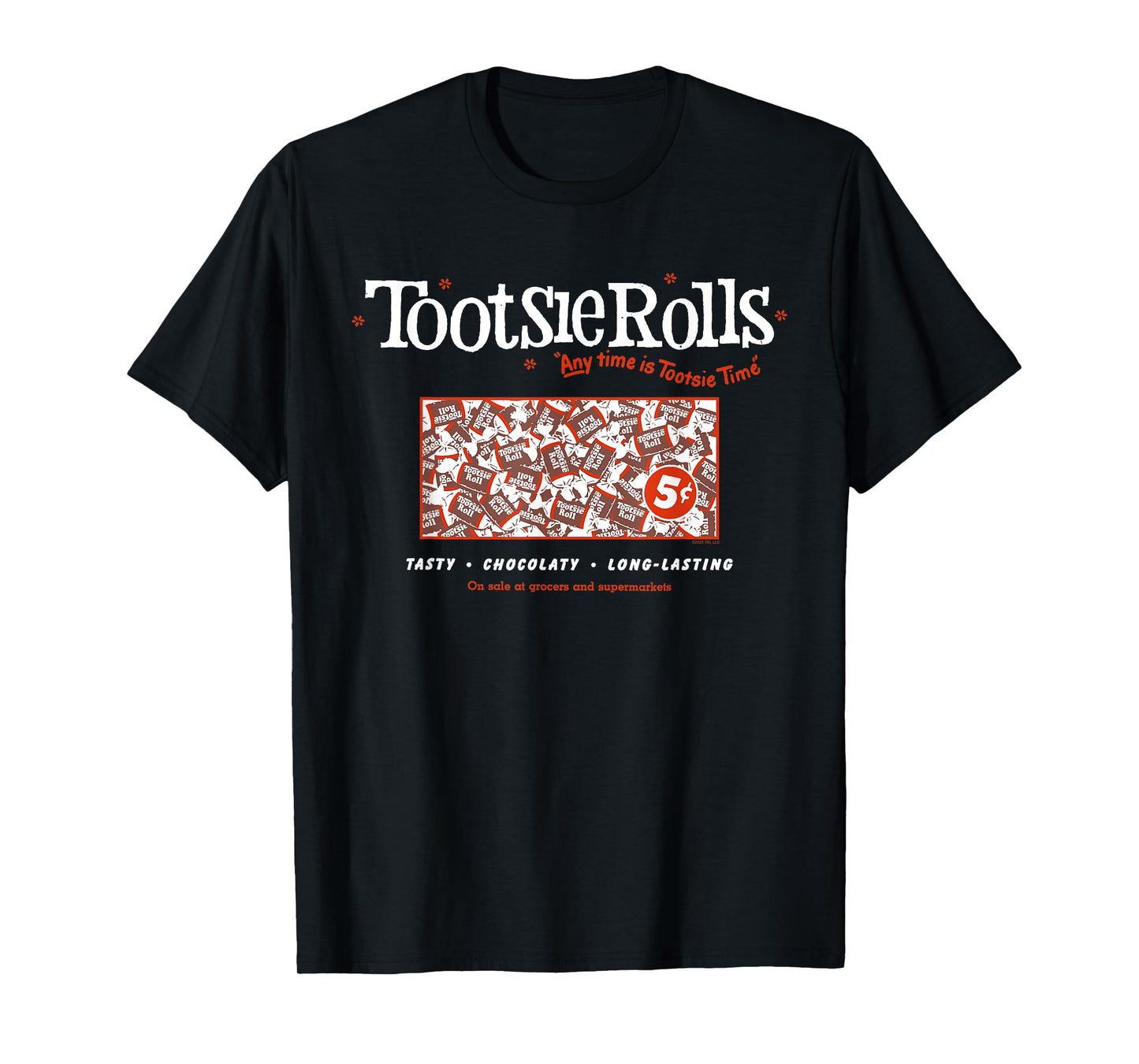 Tootsie Roll Tasty Chocolaty Long Lasting Vintage Ad Candy T-Shirt