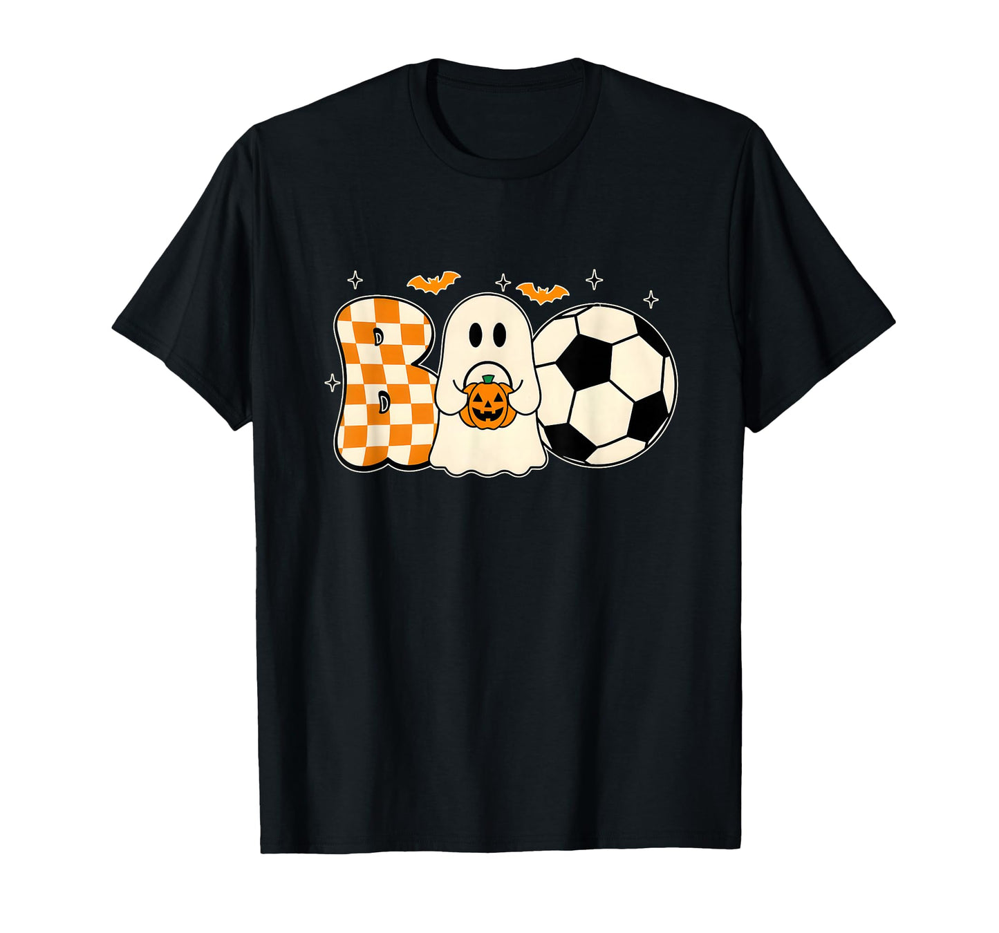 Boo Ghost Playing Soccer Halloween Players Trick or Treat T-Shirt