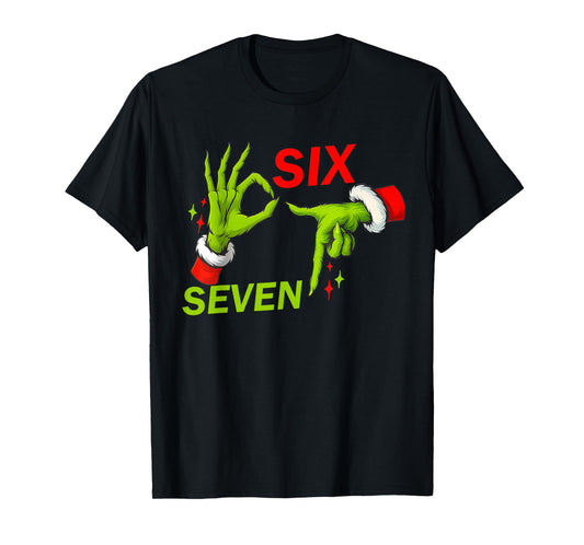 67 Christmas Trending Meme Saying 6 7 Meme Costume Xmas T-Shirt