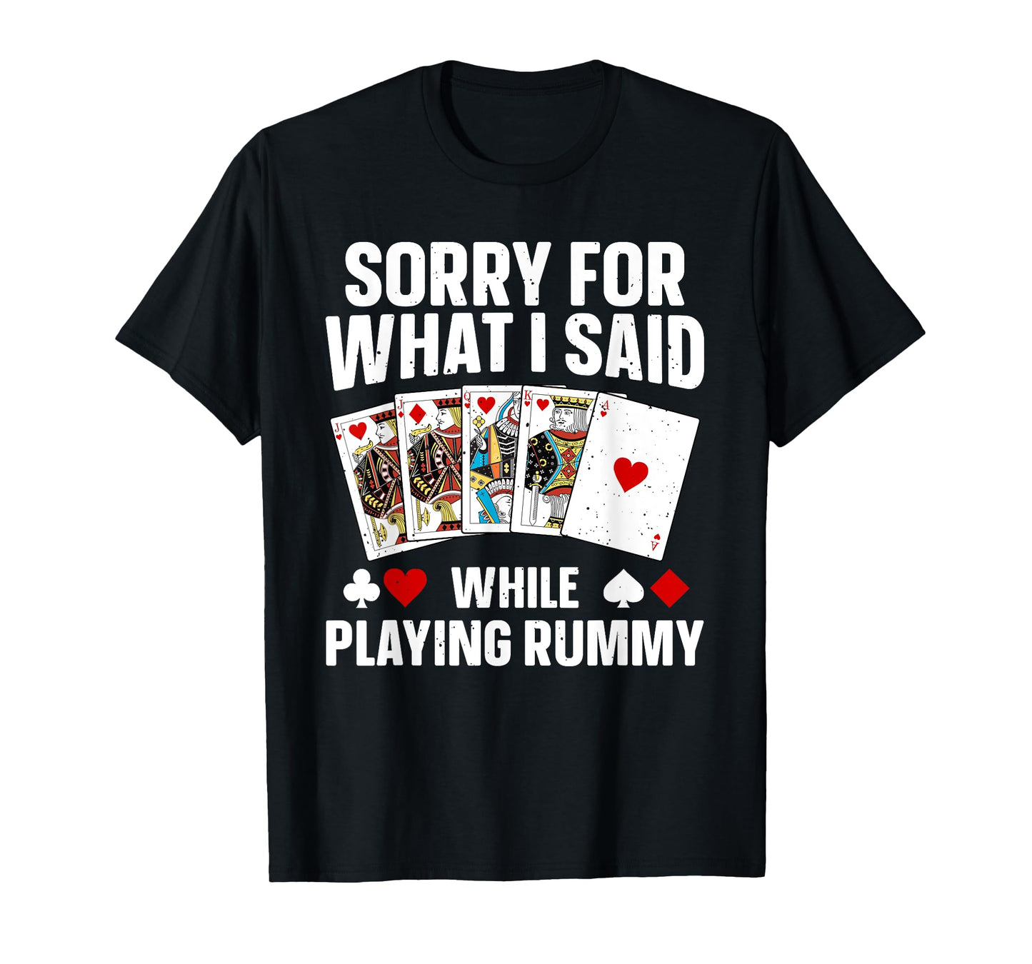 Cool Rummy Design For Men Women Card Game Gin Rummy Lovers T-Shirt