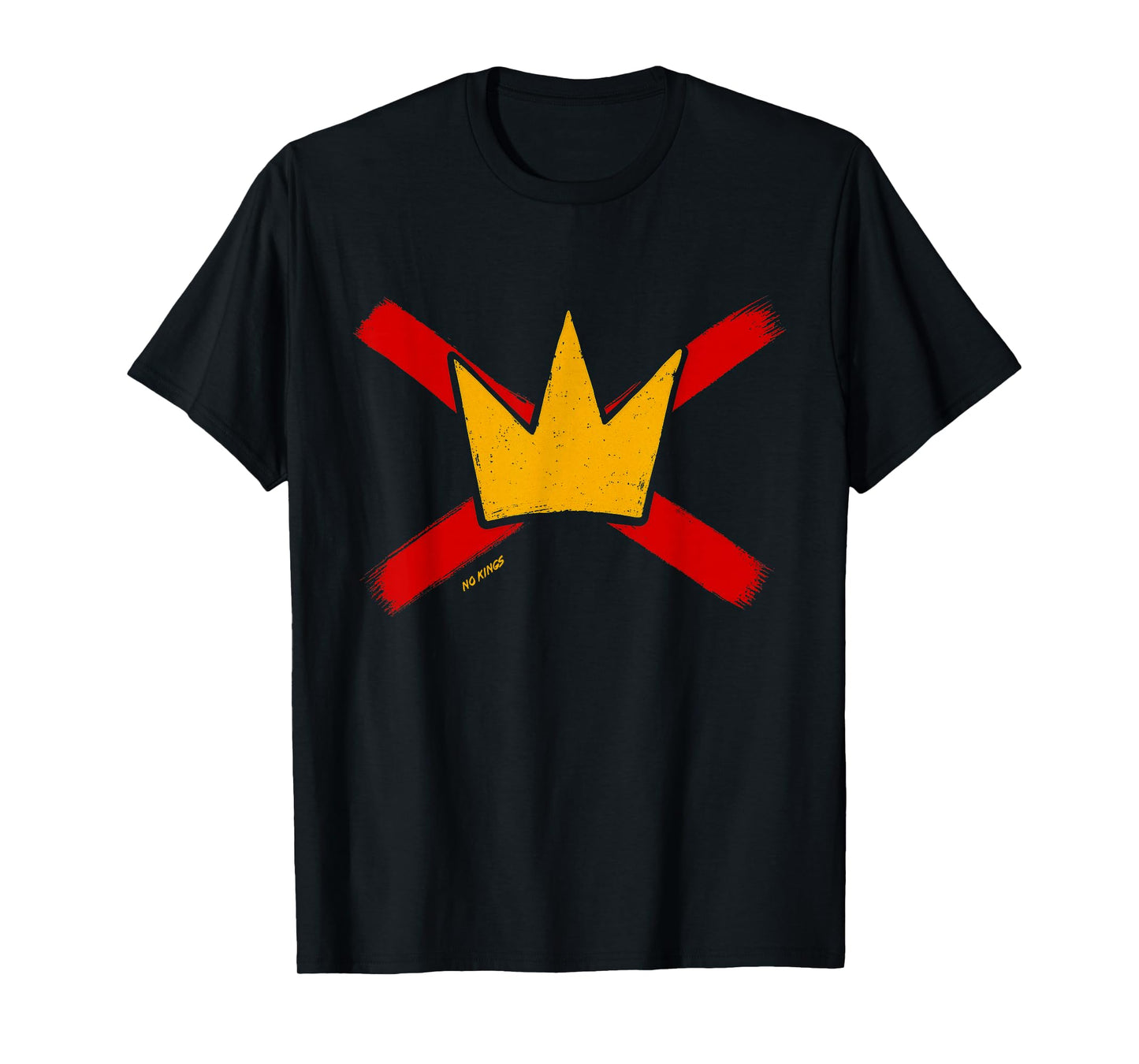 No Kings Grunge Crown Freedom T-Shirt