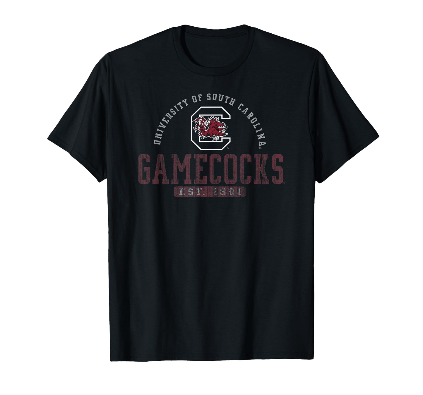South Carolina Gamecocks Vintage 1801 Black Licensed T-Shirt