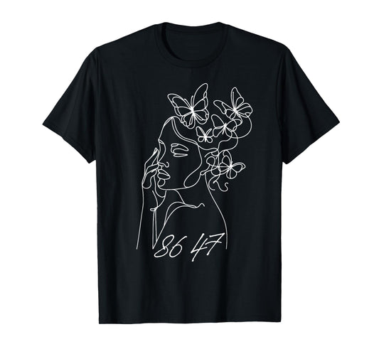 8647 Anti Trump Floral Resist 86 47 Impeach Trump Impeach 47 T-Shirt