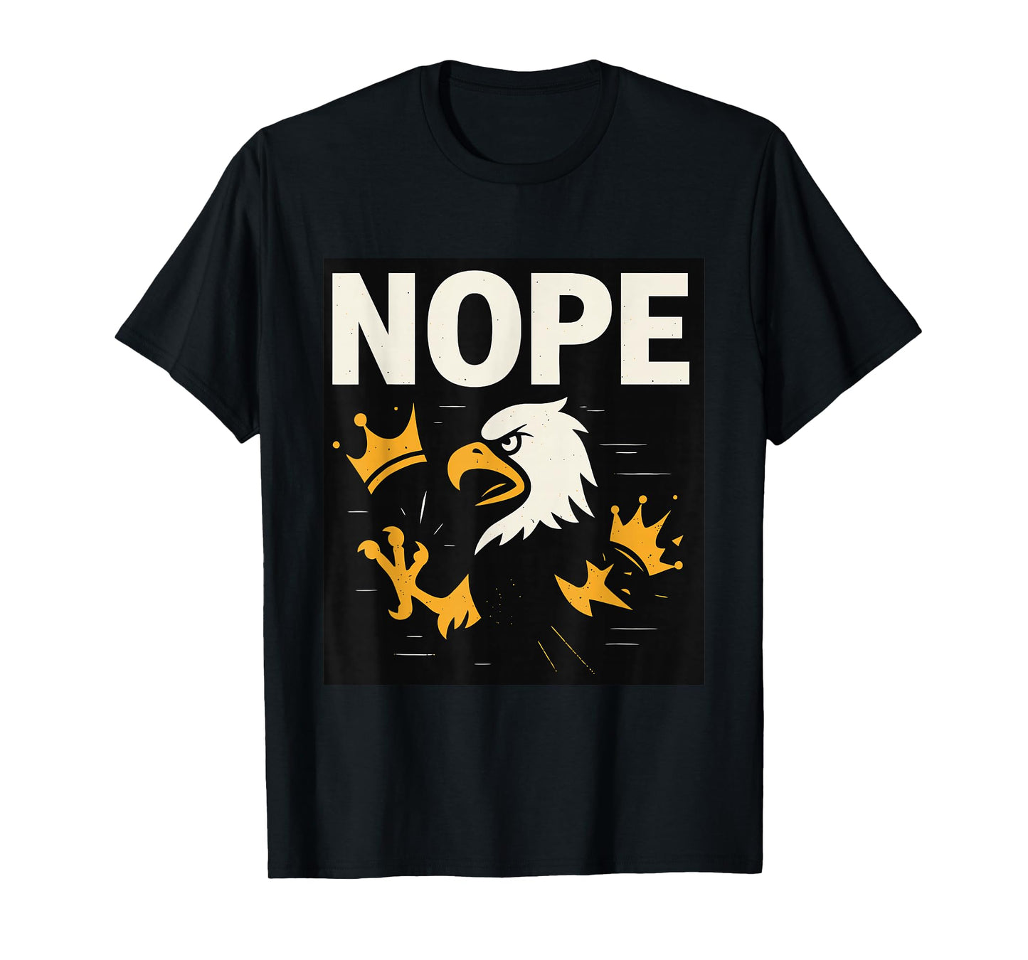 No Kings Nope Bold Minimal Protest Statement T-Shirt