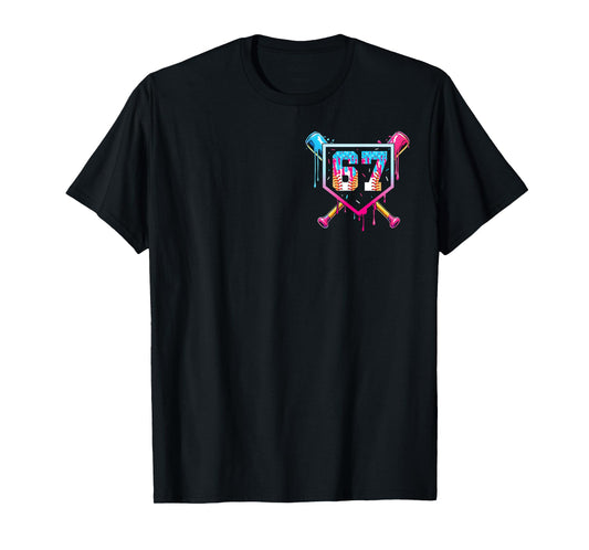 67 Ice Cream Drip Meme Funny Six Seven Gen Alpha (2 Sides) T-Shirt