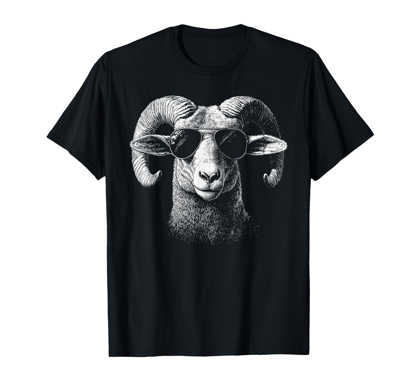Retro Ram in Sunglasses Men Women Kids Novelty Funny Ram T-Shirt