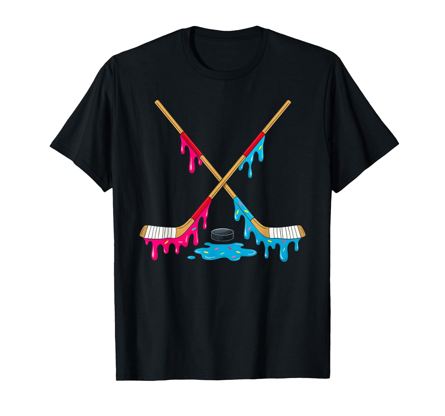 Hockey Ice Cream Drip Boys Ice Hockey Youth Players T-Shirt