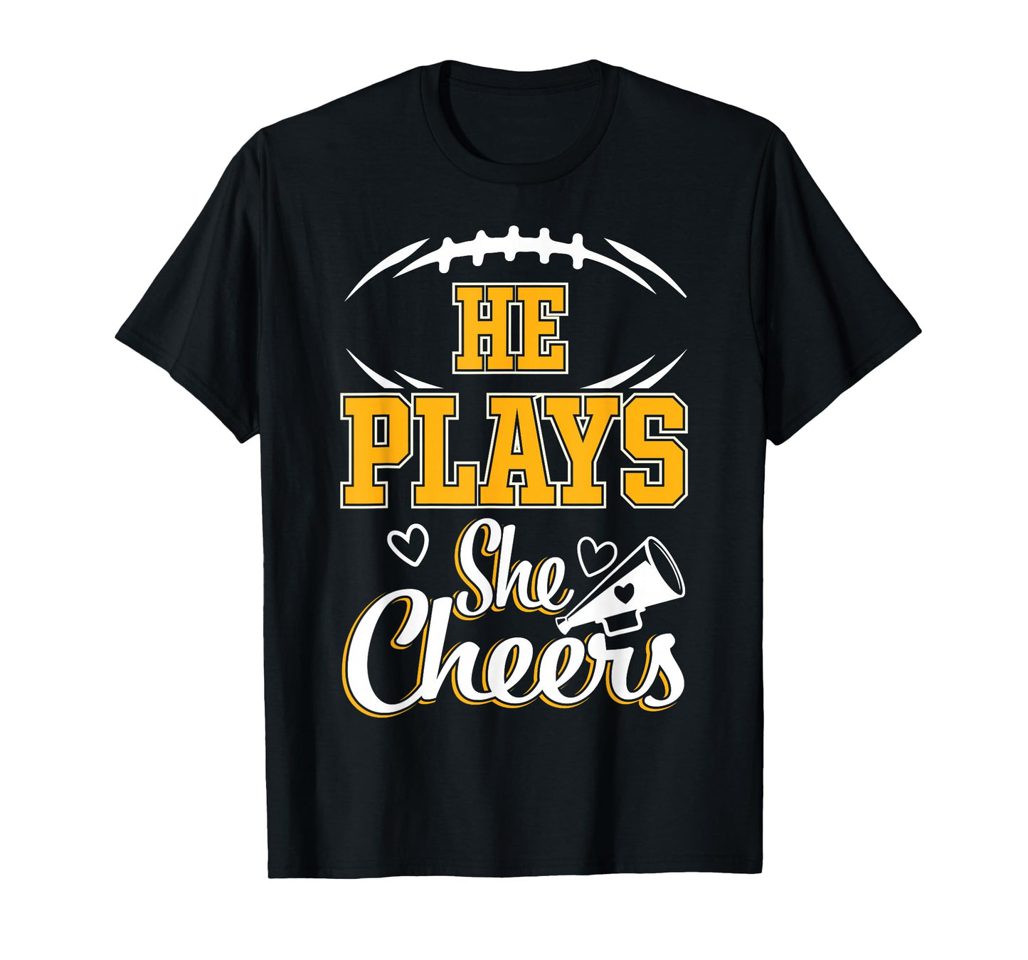 Football and Cheer Mom Cheerleading Mother Football T-Shirt