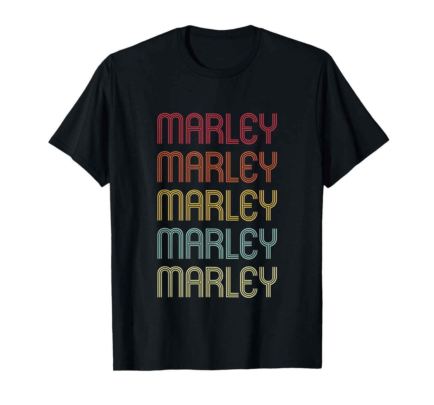 Marley Retro Wordmark Pattern Vintage Personalized 70s T-Shirt