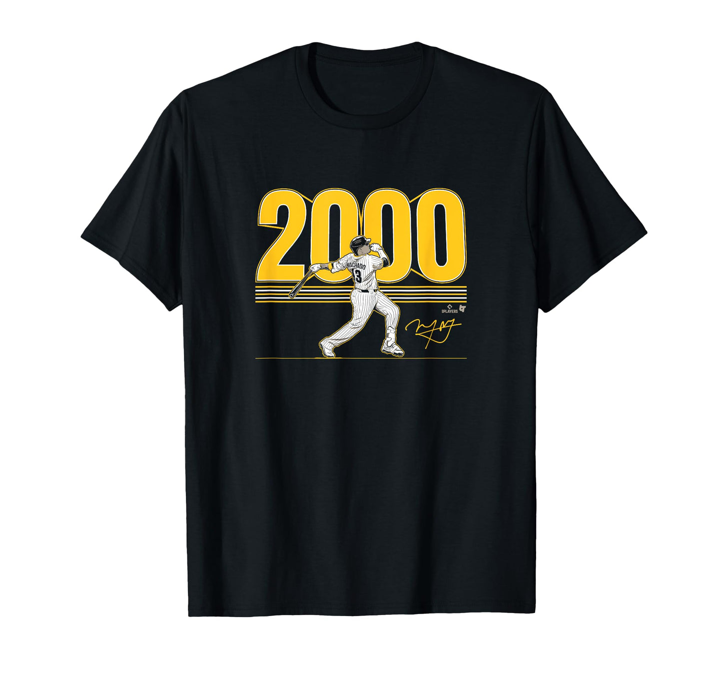 Manny Machado - 2,000 Hits - San Diego Baseball T-Shirt