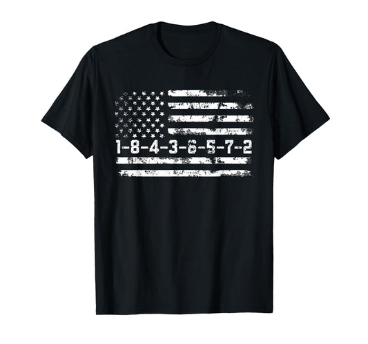 1-8-4-3-6-5-7-2 Firing Order Small Block Engine V8 T-Shirt