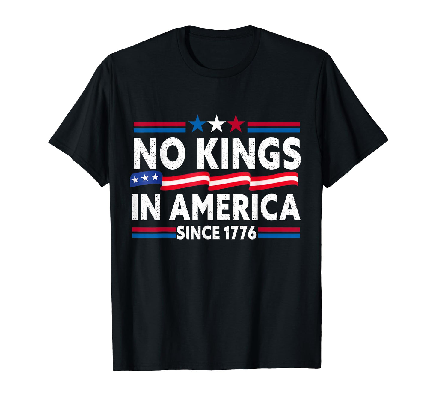 No Kings Vintage No Kings in America Since 1776 T-Shirt