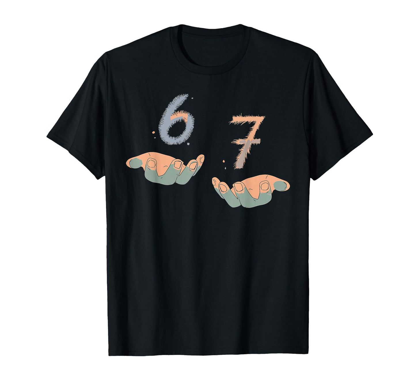 Funny Hands 67 Meme Six Seven Gen Alpha Slang T-Shirt