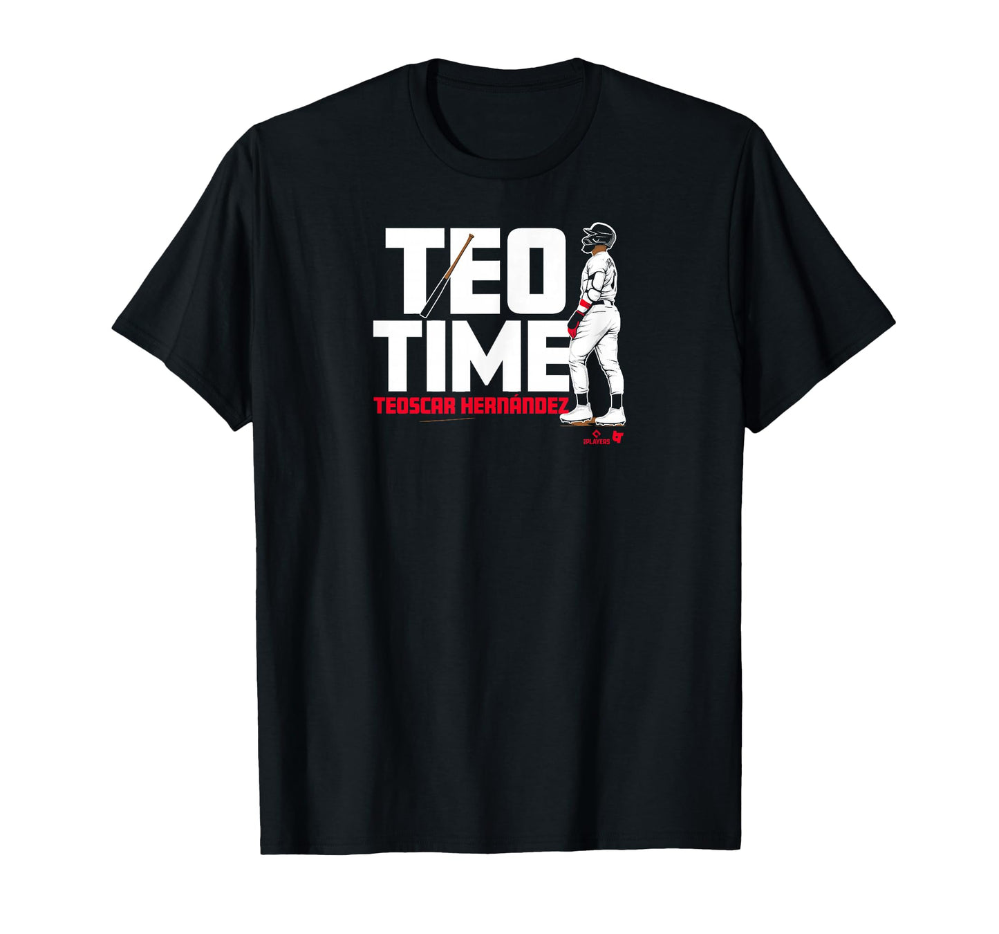 BreakingT Teoscar Hernandez - Teo Time - Los Angeles Baseball T-Shirt, Small, Blue