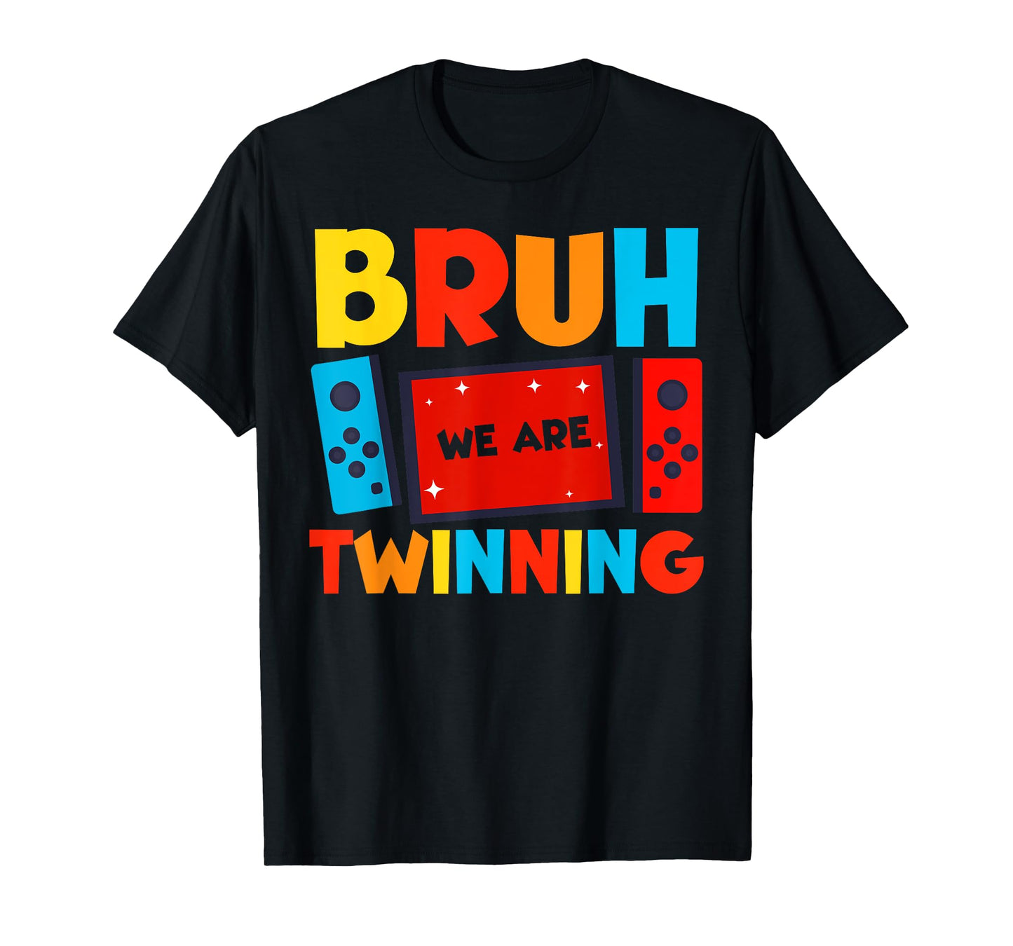 Bruh We Are Twinning Kids Boys Funny Twin Day Gamers T-Shirt