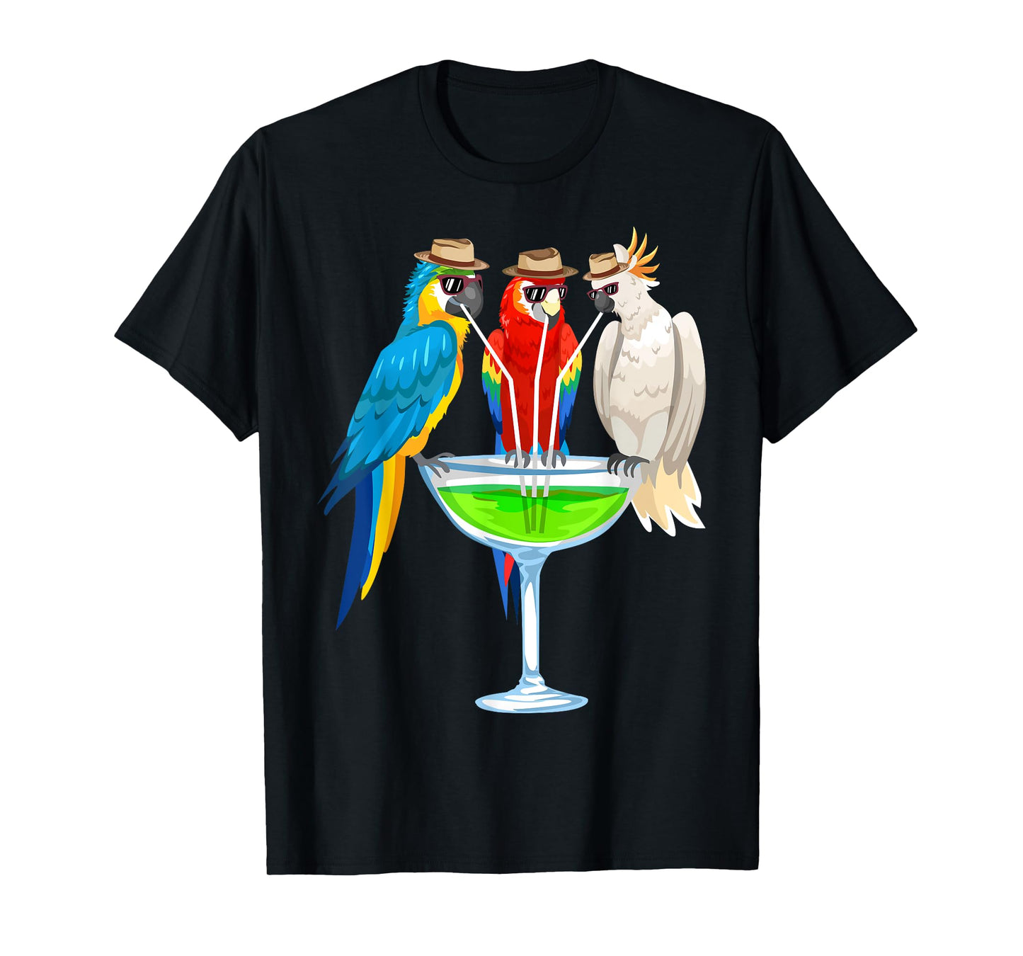 Cool Parrot Art for Men Women Girls Parrot Bird Lovers T-Shirt