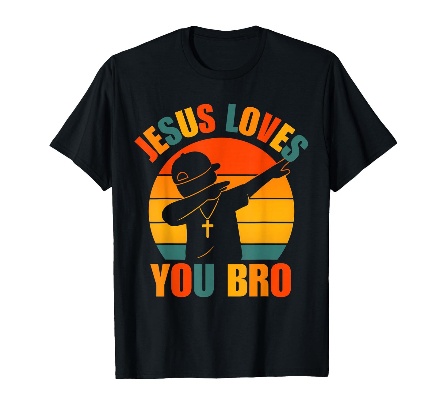 Jesus Love You Bro Dabbing Boy Christian Kids Boys Saying T-Shirt