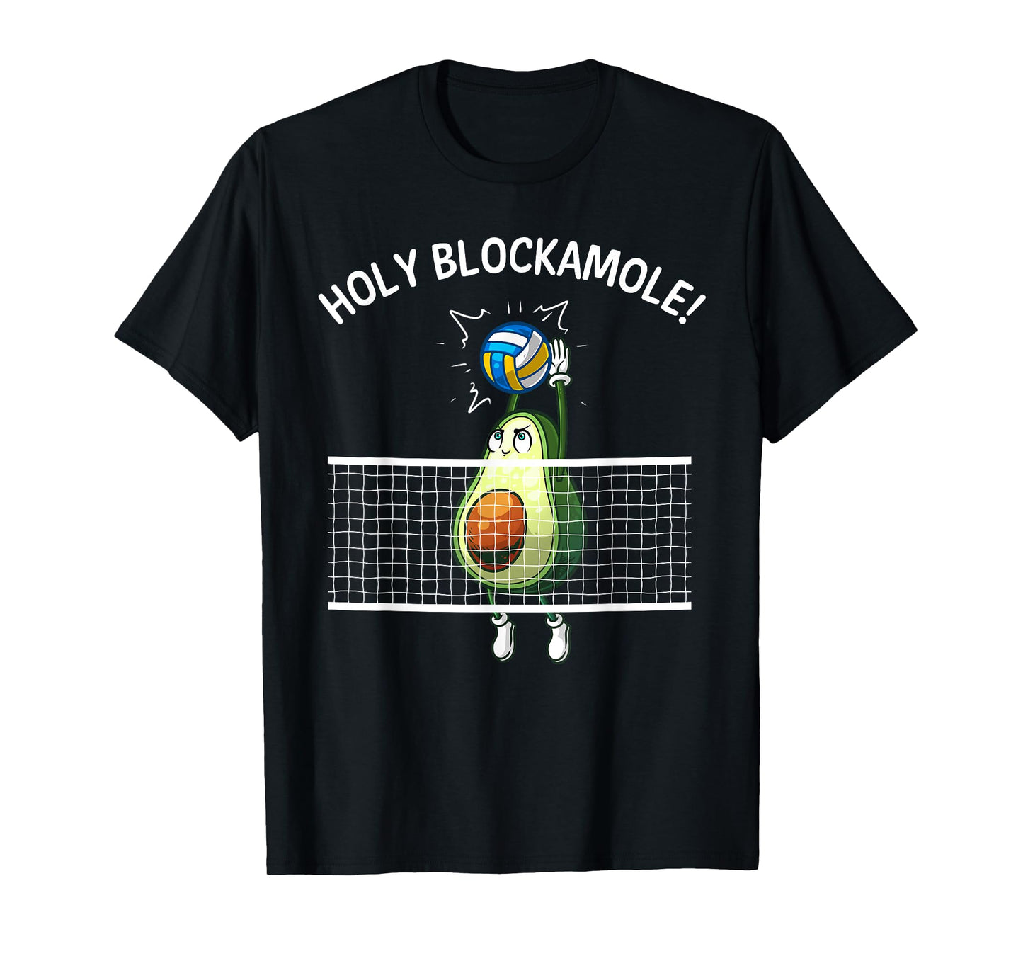Funny Volleyball For Men Women Holy Guacamole Player Blocker T-Shirt