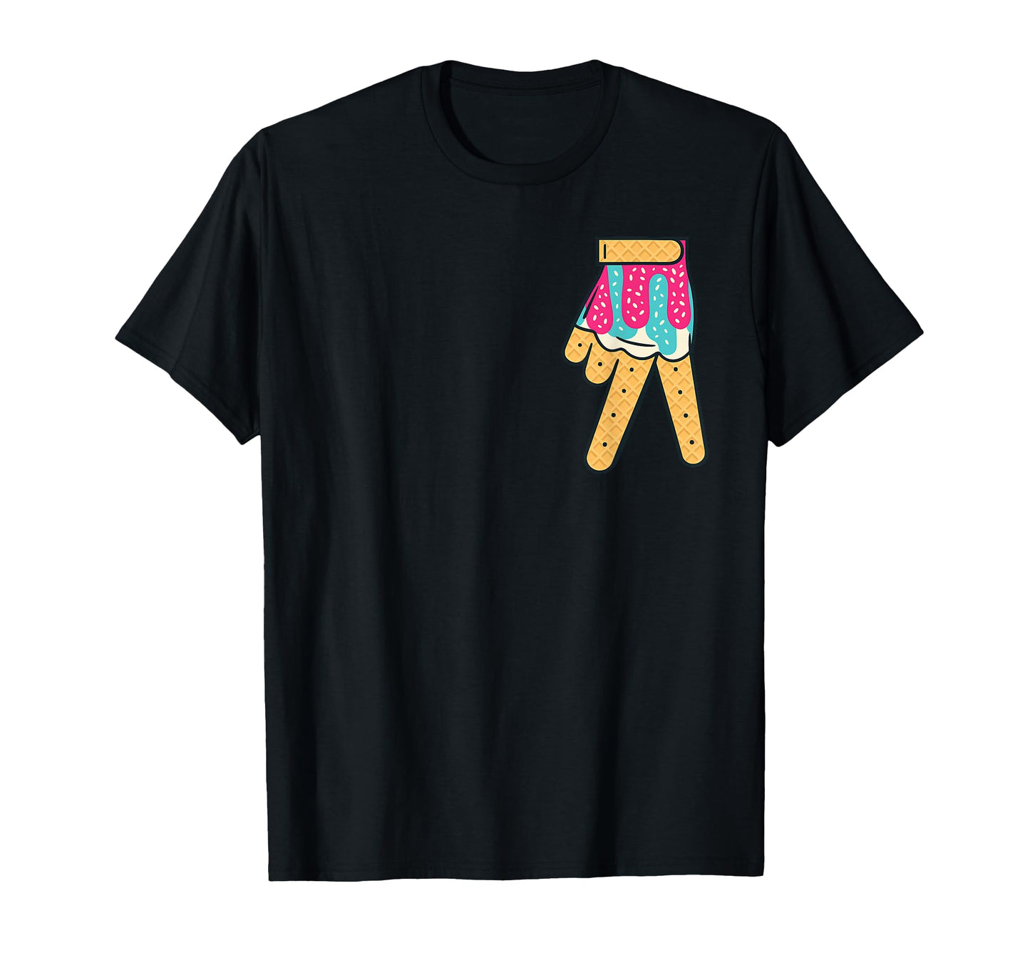 Baseball Ice Cream Drip Boys Home Plate Glove Respect Drip T-Shirt