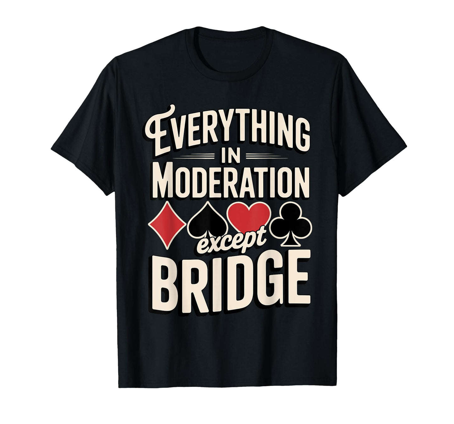 Cool Bridge Player Art For Men Women Card Game Player Bridge T-Shirt