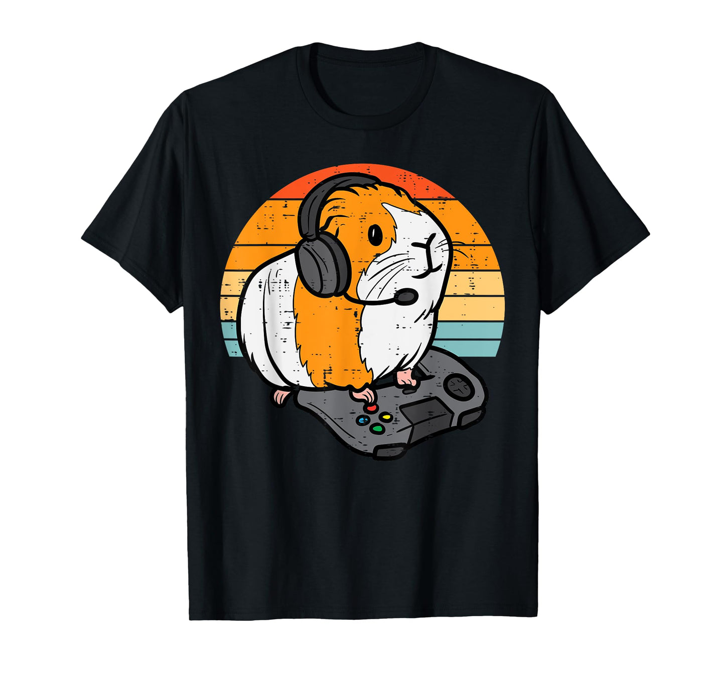 Guinea Pig Gamer Retro Video Gaming Cavy Men Boys Kids Youth T-Shirt