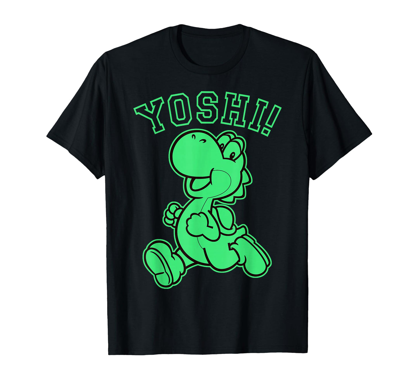 Super Mario Yoshi Green Run Classic Graphic T-Shirt T-Shirt