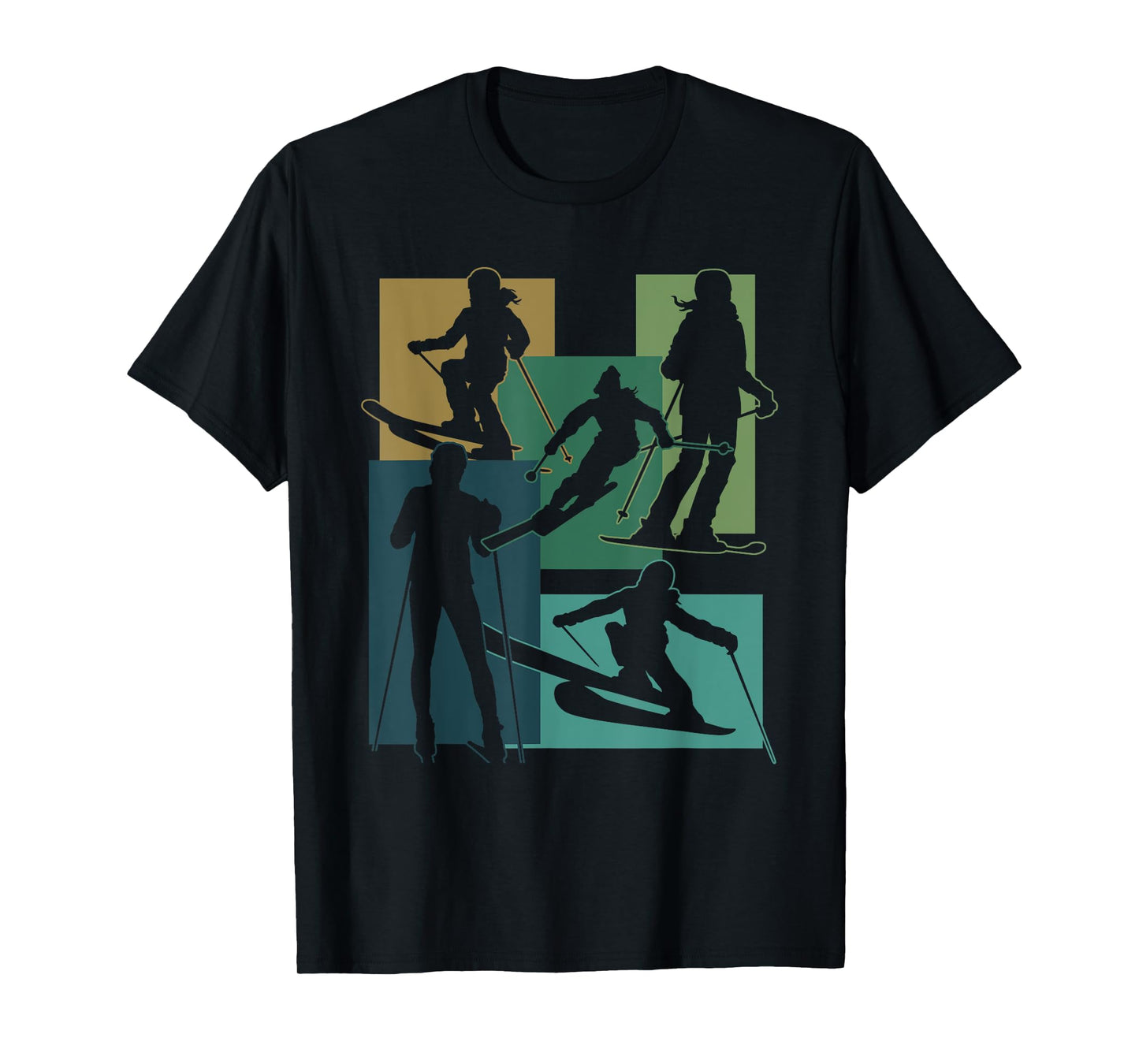 Funny Skiing Ski Snowboarding Game Winter Sports Enthusiasts T-Shirt