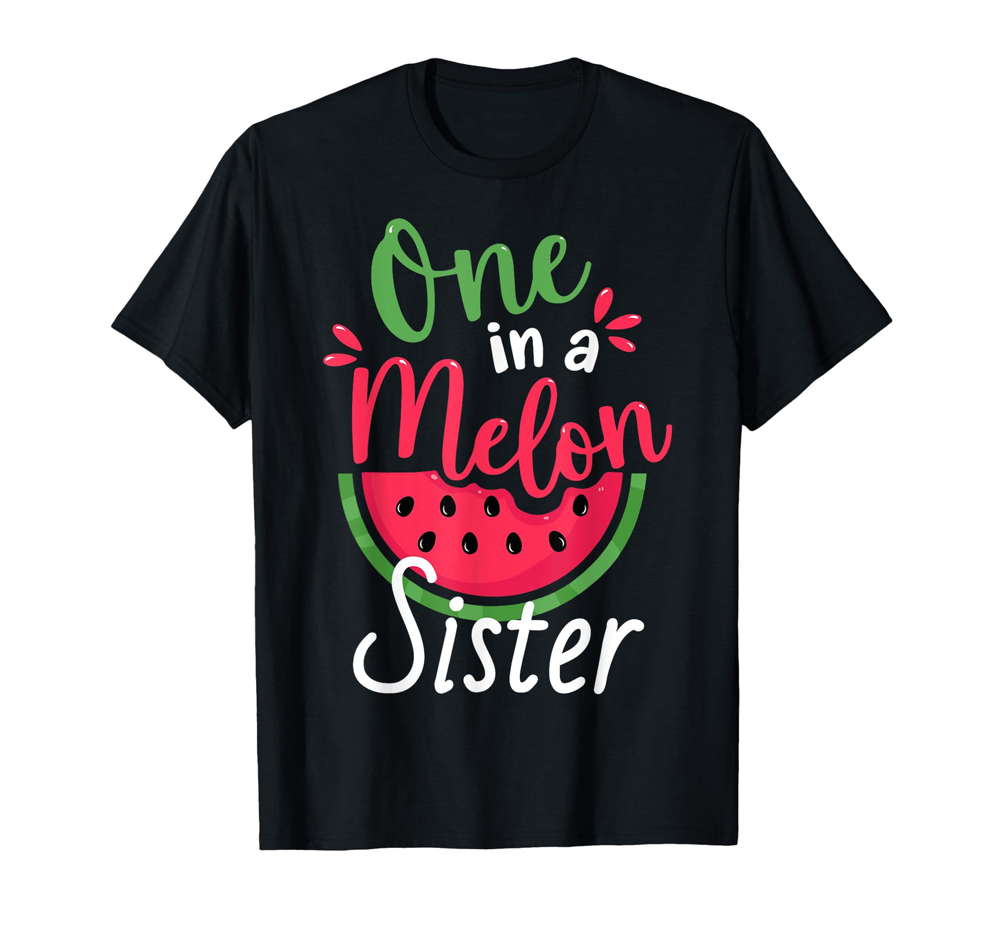 One in a Melon Sister 1st Birthday Summer Family Matching T-Shirt