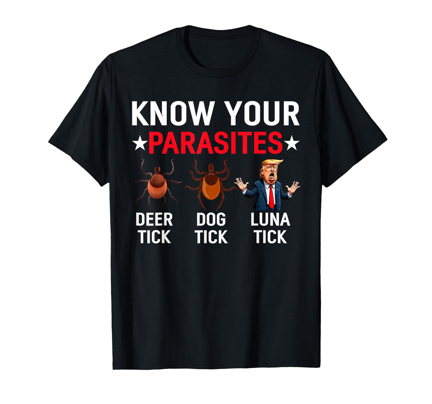 Know Your Parasites Anti-Trump Meme Trump Parody Tick Resist T-Shirt