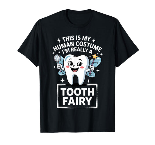 Cute Tooth Fairy Costume for Men Women Kids Teeth Toothfairy T-Shirt